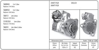 STARTER 39MT 24V 12TOOTH CW