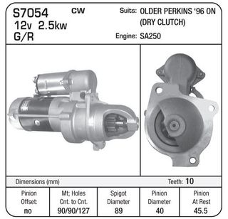 STARTER 12V 10TH 40MM 28MT