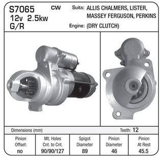 STARTER 28MT 12V DRY 12TH46MM