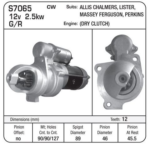 STARTER 28MT 12V DRY 12TH46MM