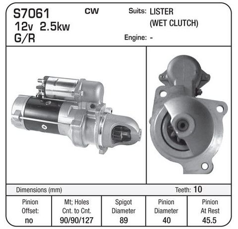 STARTER 12V 10TH40MM 28MT(WET)
