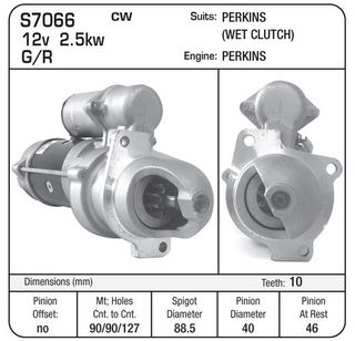 STARTER 28MT 12V 2.5KW 10TH WET 40MM