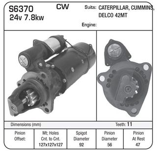 STARTER 42MT 24V 11TH BRAND NEW