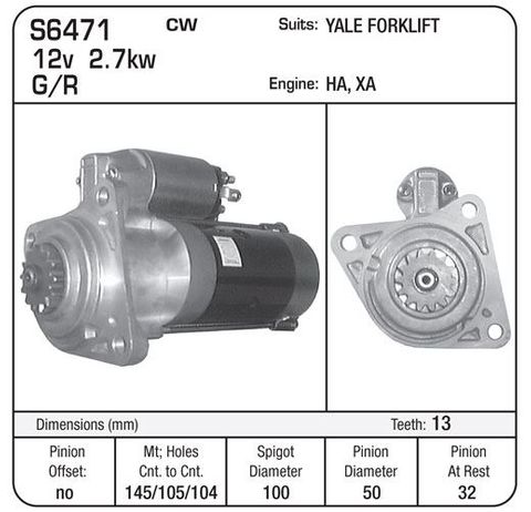 STR YALE FORK 12V 14TH CW