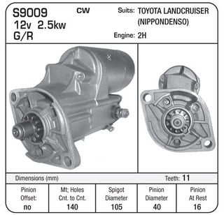 STARTER 12V DENSO G/R 2H