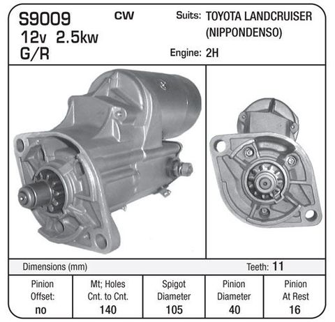 STARTER 12V DENSO G/R 2H