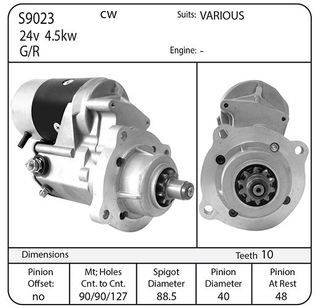 STARTER 24V 10TH G/R REPLACEMENT