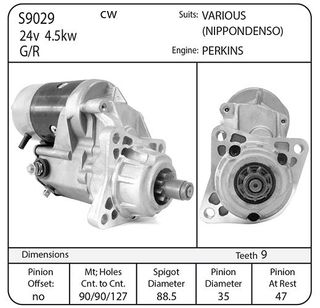 STARTER 24V 9TH 35MM G/R
