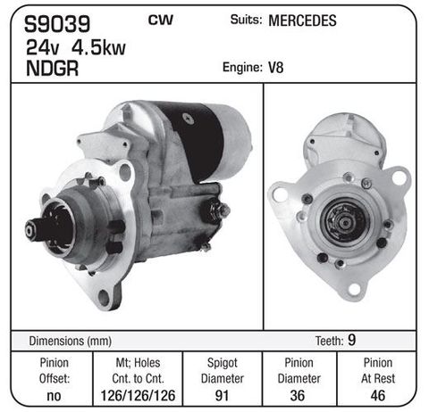 STR 24V 9TH G/R SUIT MERCEDES V8