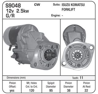 STARTER 12V G/R  ISUZU H/D