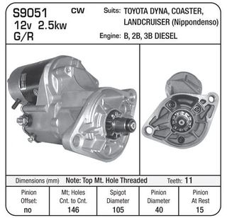 STR DENSO 12V 2.5KW DYNA