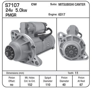 STARTER MITSI 24V PLANETRY 6D17