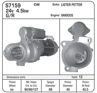 STARTER 24V 28MT WET 12TH 46mm