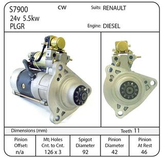 STARTER 5.5 PLNTRY RENAULT TRUCK