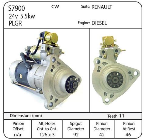 STARTER 5.5 PLNTRY RENAULT TRUCK