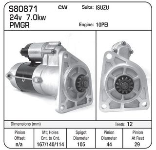 STR 7KW  SUIT ISUZU 61L 8P 9E1 10PE1 12PE1