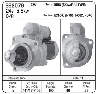 STR HINO SAWAFUJI 24V G/R