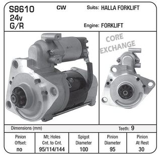 STARTER 24V G/R HALLA FORKLIFT
