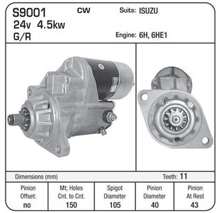 STR 24V G/R ISUZU 6HE1