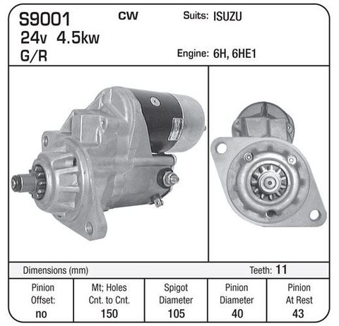 STR 24V G/R ISUZU 6HE1