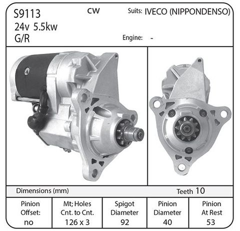 STARTER IVECO 24V 10TH 5.5 GR