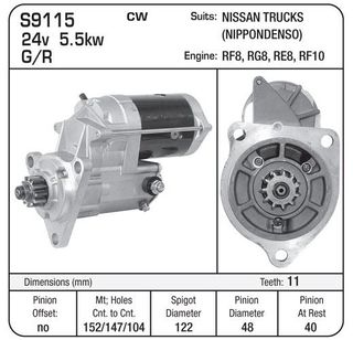 STR 24V ND 5.5KW RF8 RG8 RF10 RE10 NISSAN