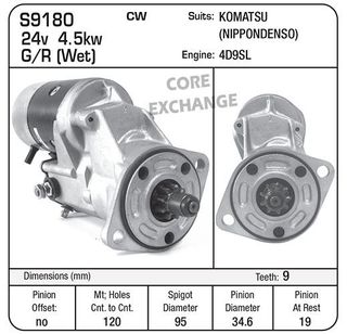 STR 24V 9TH (WET) KOMATSU 4D95L