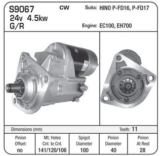 STR DENSO 24V 11TH HINO 3BLT