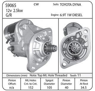 STARTER 12V DENSO SUIT 1W