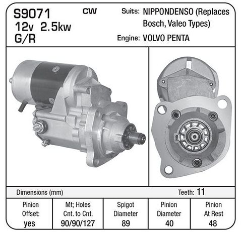 STR 12V N/D REPlACEMENT 9TH VOLVO