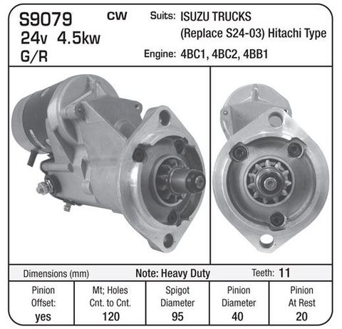 STR 24V G/R SUIT ISUZU