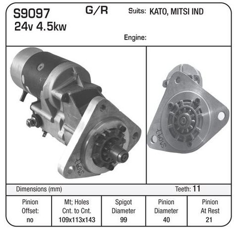 STR 24V ND G/R 4.5KW SUIT KATO