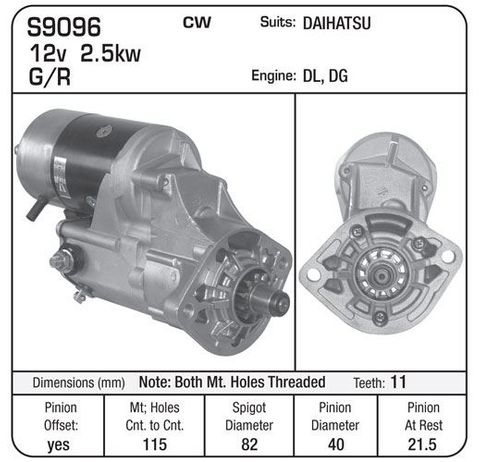 STR . 12V DAIHATSU 2.5KW