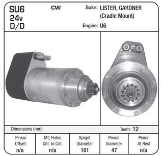 STARTER C.A.V 24V U6 12TH