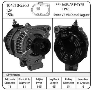 ALT DENSO 12V SUIT JAGUAR F-TYPE