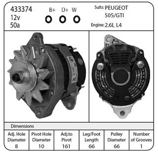 ALT 12V VALEO SUIT PEUGEOT