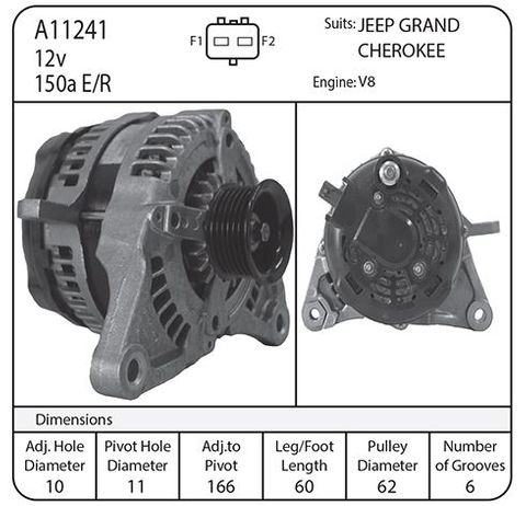 ALT SUIT GRAND CHEROKEE 07-09 12V 150A