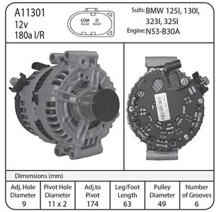 ALT BMW 12V 180AMP IR/IF