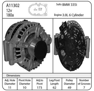 ALT 12V BOSCH SUIT BMW 2008-2013