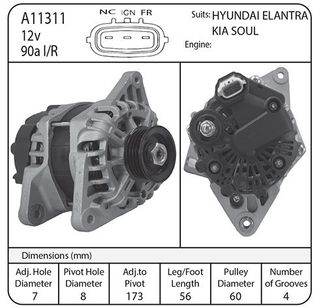 ALT VALEO 12V 90AMP IR/IF