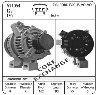 ALT, FORD FOCUS & VOLVO S40,c/w ORC