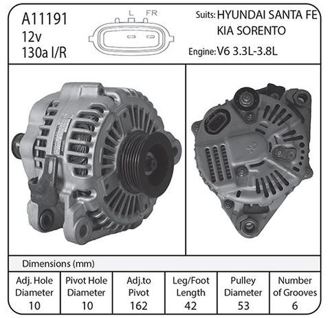ALT suit HYUNDAI SANTA FE 12V 130AMP IR/IF