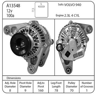 ALT 12V 100A VOLVO 940 AIT DENSO