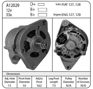 ALT 12V GEN BOSCH SUIT FIAT