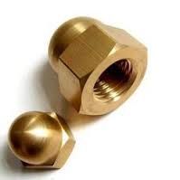 1/4 BSW Dome Nut BRASS Nickel Plated