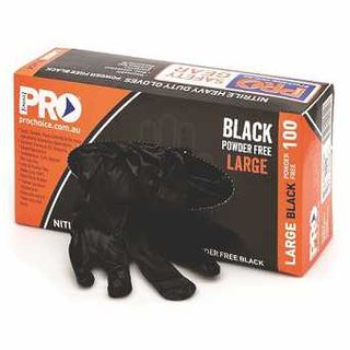 BLACK Extra HDuty Nitrile Glove - 100 PK  X- LARGE