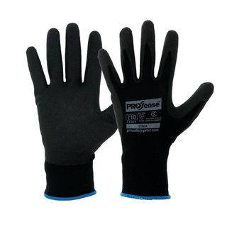 STINGA PVC Grip Black Gloves Size 7 - NPF7 - PRO