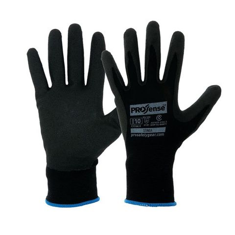 STINGA PVC Grip Black Gloves Size 8 - NPF8 - PRO