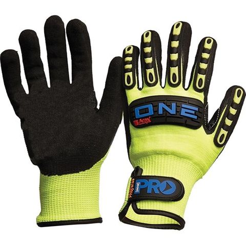 ONE GLOVE-NITRILE FOAM-CUT RESISTANT LINER RUBBER BACK S10