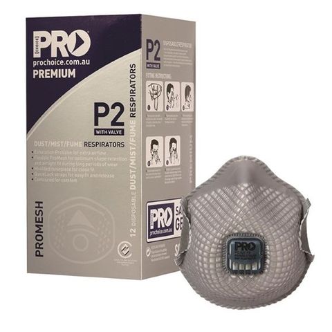 PRO-MESH Respirator P2  With Valve. (Box of 12)